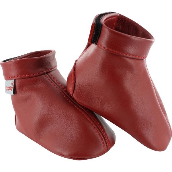 eerste Postbode Prijs Oxxy Baby Slofjes Leer Rood | Slofjes voor baby's | Babyschoenen van leer